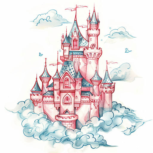 Enchanting castle in the sky