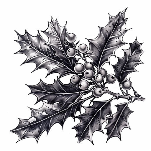 Artful December Birth Flower Tattoo Sketches