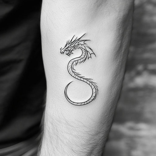 Dragon tattoos for men with minimalist design