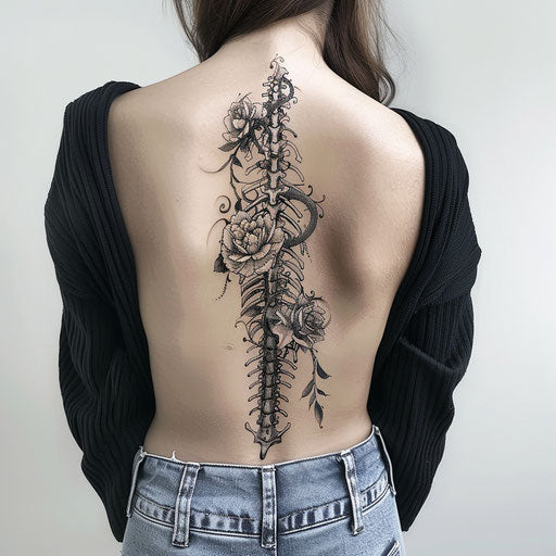 Spine Tattoos For Women Tattoo Vector Collection