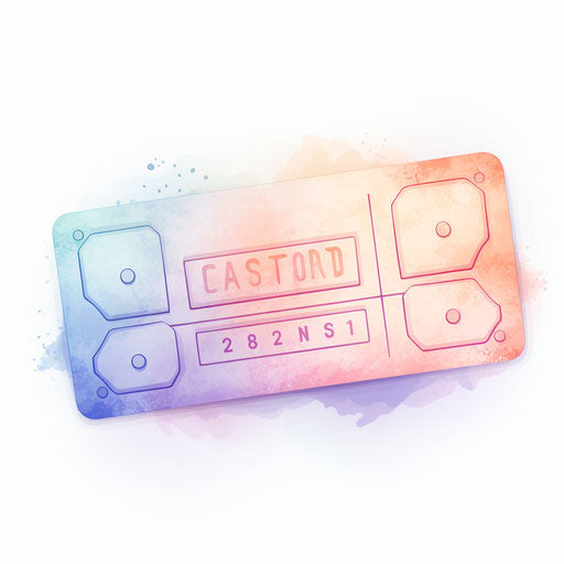 Ticket clipart in the style of Pastel Colors Art, on white background