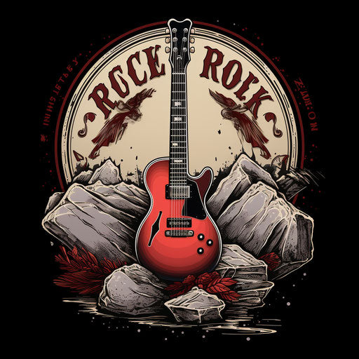 Rock music band logo design entry 58 in the Pont-Aven school style