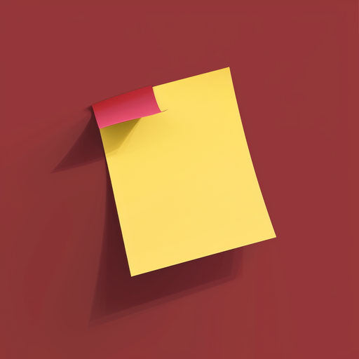 Flat maroon background with realistic sticky notes