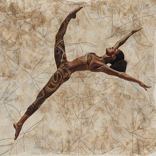 Photo realistic gymnastics clipart on flat beige background