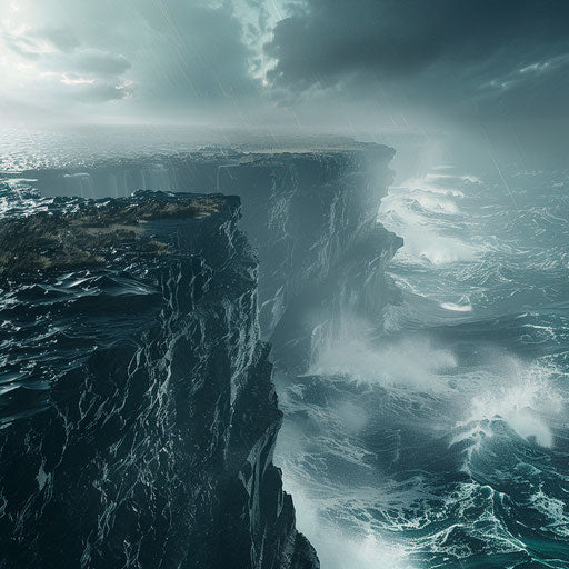 Dramatic view of a cliff in the wild nature