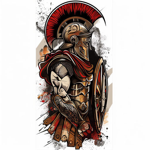 Roman soldier in battle