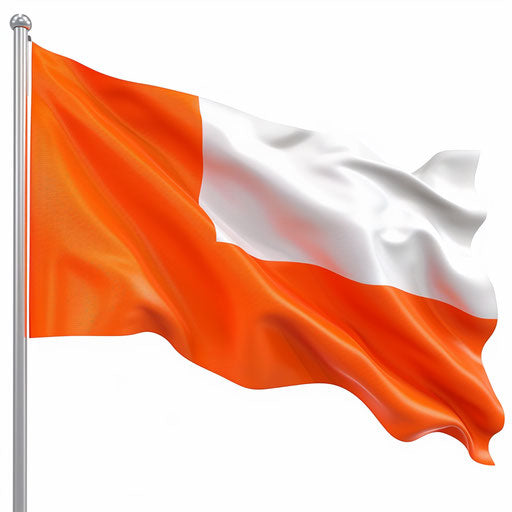 Photorealistic flag clipart on flat white background