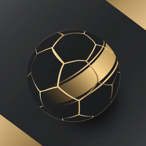 Football logo design in black and gold with minimalist background