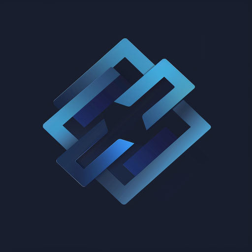 Professional digital marketing logo with bold, clean lines on dark blue background