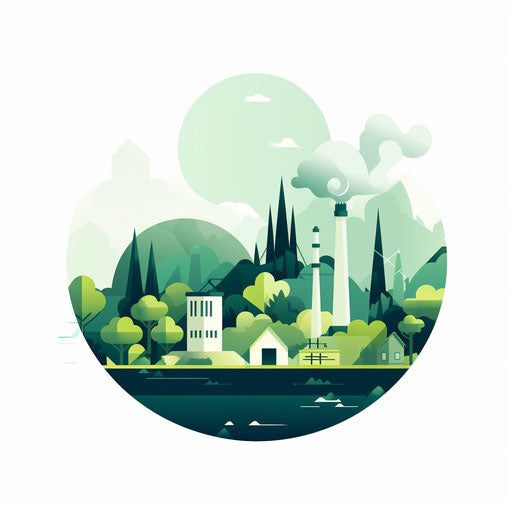 Minimalist style environment clipart on white background