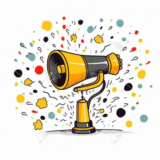 Minimalist announcement on white background