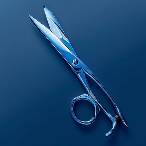 Realistic nail cutter clipart on flat indigo background