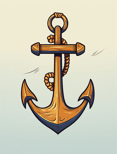 Nautical anchors illustration for sailing