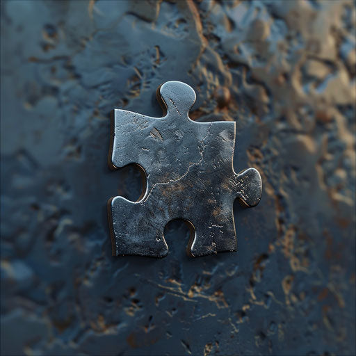 Realistic puzzle piece with space for name