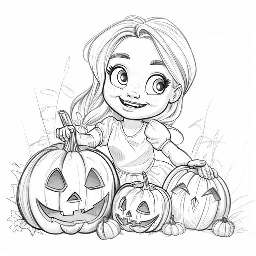 Magical and cute pumpkin drawings for Halloween