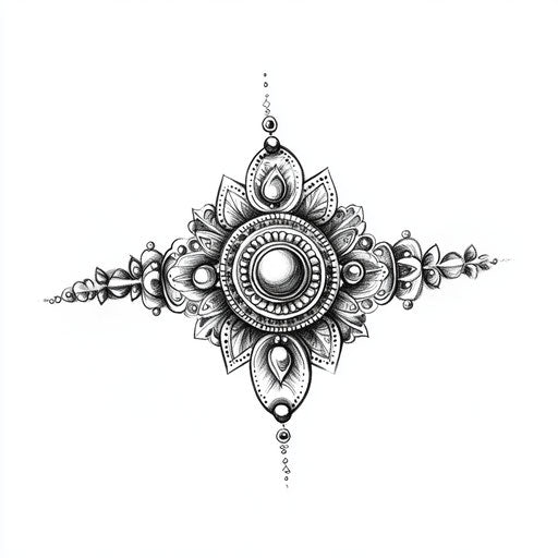 Men's bracelet tattoo with dotwork mandala design