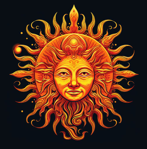 Illuminated visions, early medieval art, sun face