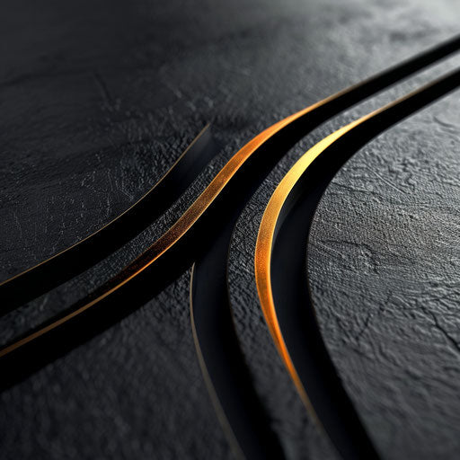 Modern sleek logo with metallic background