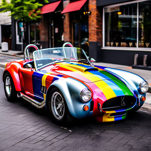 ac shelby cobra car Rainbow colors