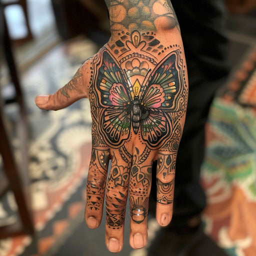 Butterfly Hand Tattoo Tattoo Sketch Kit