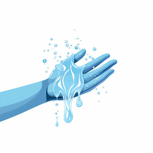 Minimalist handwashing clipart, on white background