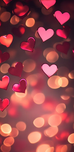 Heart-shaped lights for Valentine's Day