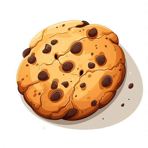 Minimalist cookie illustration on white background