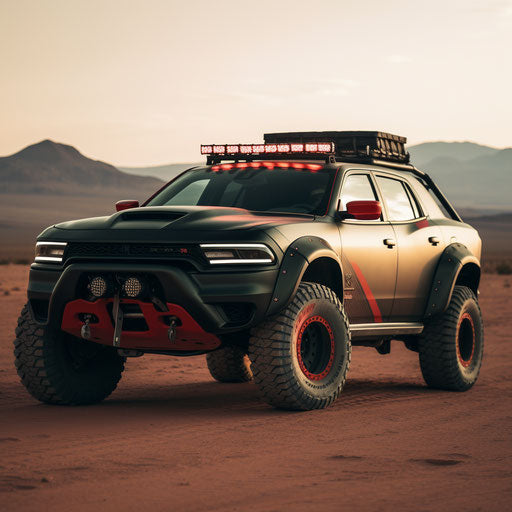 Dodge Charger Hellcat rally version with off-road mods