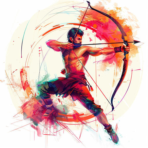 Flat tattoo sketch inspired by Sagittarius