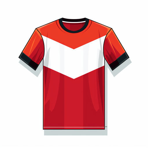 Minimalist football jersey on white background
