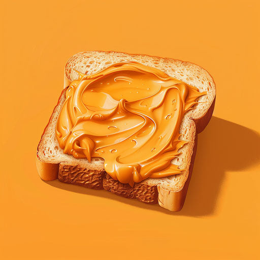 Realistic peanut butter clipart with random flat background