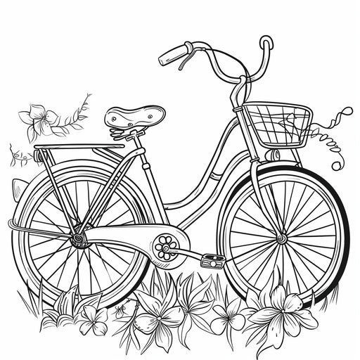 Bike outline with horn and streamers