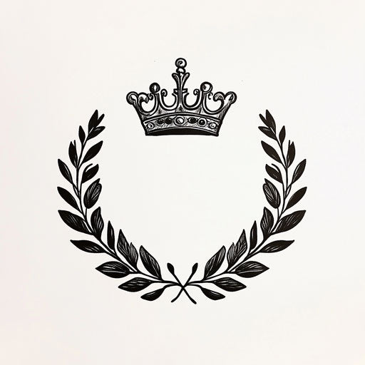 Simple crown and laurel wreath cool tattoos for men