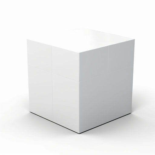 Minimalist style cube clipart on white background