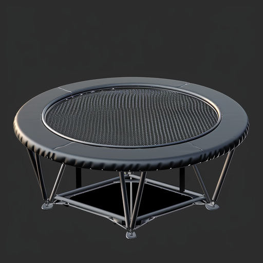 Trampoline clipart in realistic style on dark background