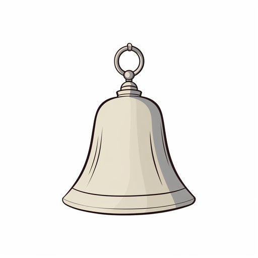 Bell motif in Minimalist style, on white background