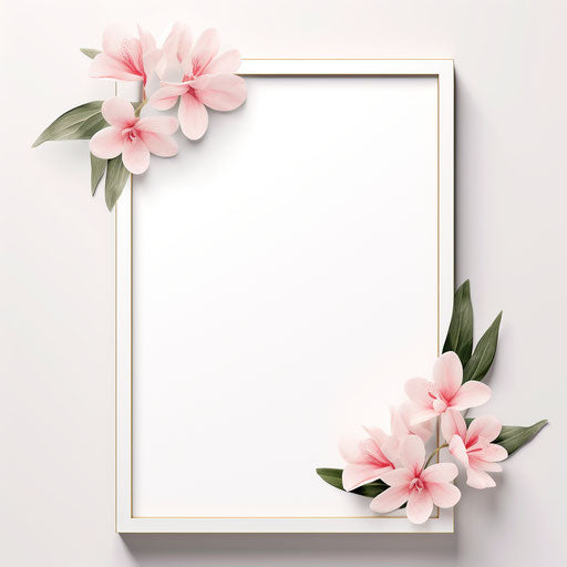 Minimalist style photo frame clipart, on white background