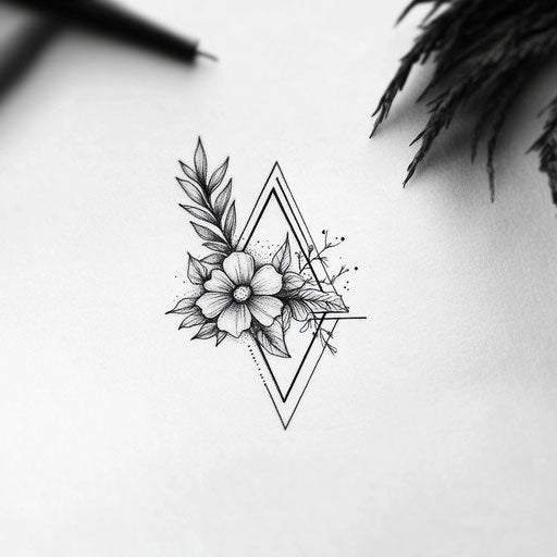 Flat tattoo sketch for simple women's tattoos