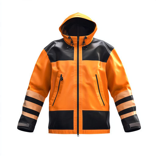 Realistic clipart of a Rain Jacket, high resolution, transparent background, isolated