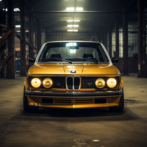 Classic BMW car with optical tuning