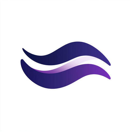 Minimalist banner with modern typography in purple and navy