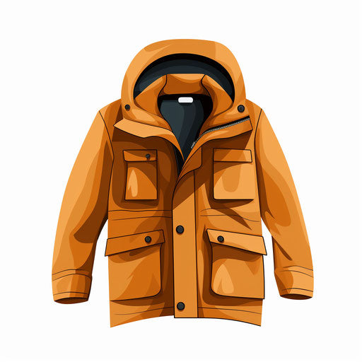 Minimalist jacket illustration, on white background