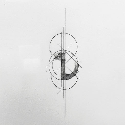 Minimalist xo tattoo sketch with clean lines