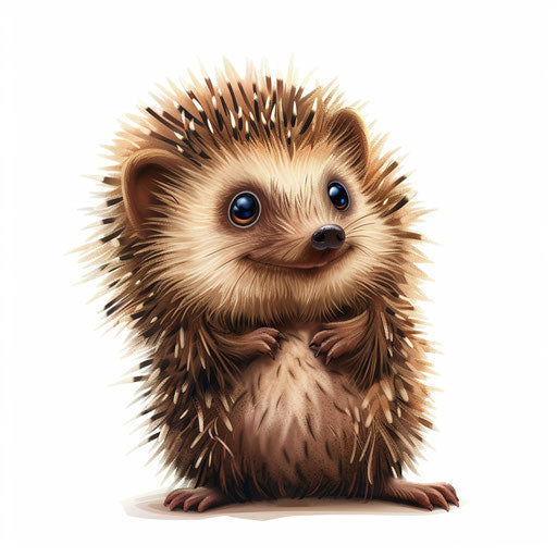 Realistic animal cartoon on white background