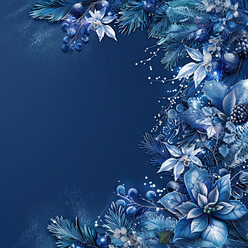 Realistic Christmas snowflakes on blurred indigo background