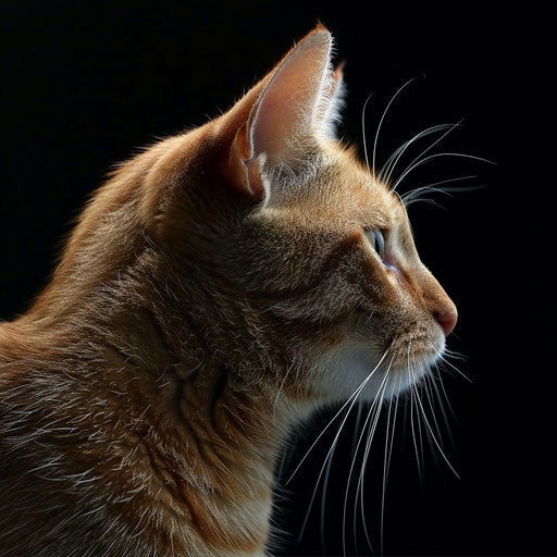 Brown cat in profile