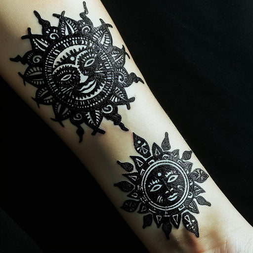 Matching tribal sun designs