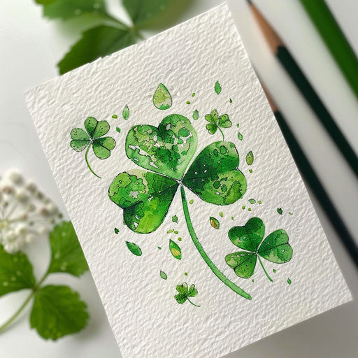 Eco-friendly shamrock tattoo with natural green tones and leaf textures