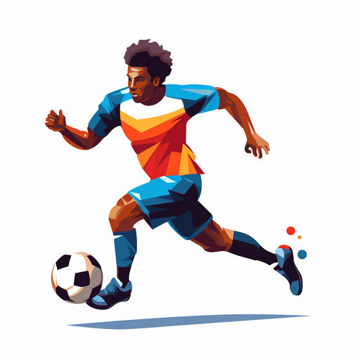 Minimalist style football clipart, on white background