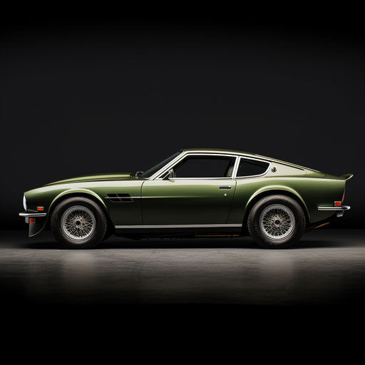 Classic sideview of the Aston Martin Vantage